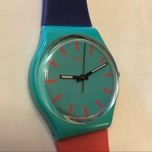 Colorful Swatch Watch – Close to Like New (see flaw in description)
